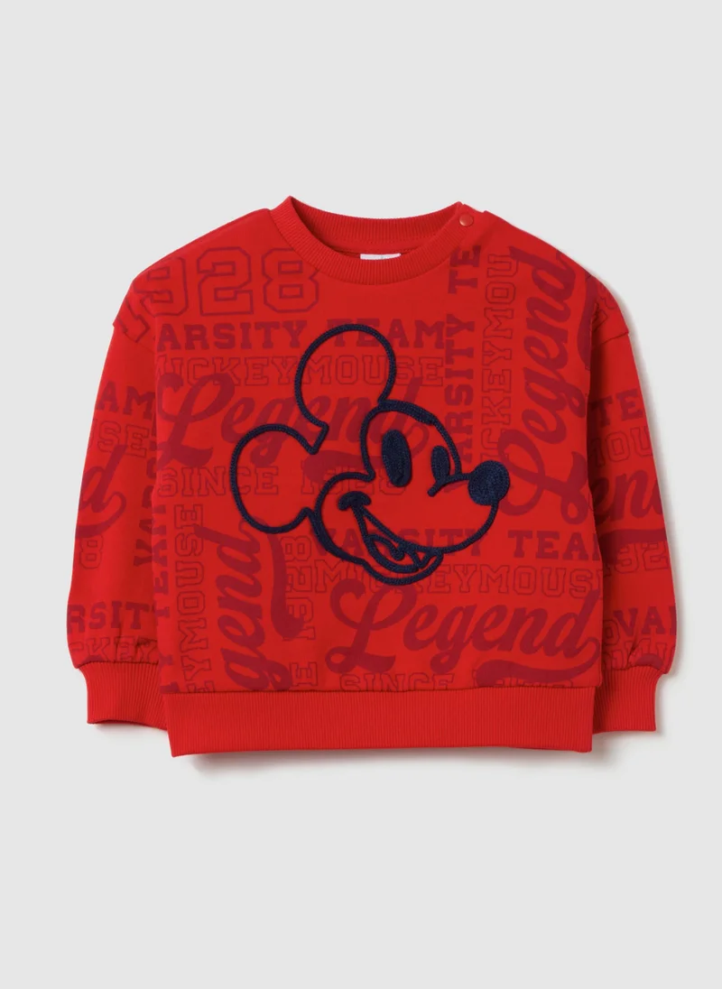 او في اس سويت شيرت  بتصميم ميكي ماوس من نسيج التيري الفرنسي